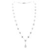 18K White Gold Diamond Gemstone Necklace