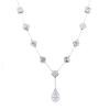 18K White Gold Diamond Gemstone Necklace