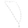 18K White Gold Diamond Gemstone Necklace
