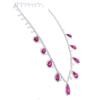 18K White Gold Tourmaline Gemstone Necklace