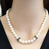 18K Yellow Gold Pearl Gemstone Necklace
