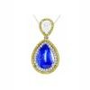 18K White Gold Tanzanite Gemstone Necklace