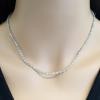 14K White Gold Diamond Gemstone Necklace