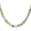 14K White Gold Diamond Gemstone Necklace