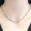 14K White Gold Diamond Gemstone Necklace