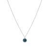 14K White Gold Diamond Gemstone Necklace