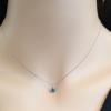 14K White Gold Diamond Gemstone Necklace