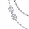 18K White Gold Diamond Gemstone Necklace