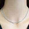 14K White Gold Diamond Gemstone Necklace