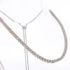 14K White Gold Diamond Gemstone Necklace