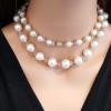 18K Yellow Gold South Sea Pearl Gemstone Necklace
