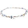 18K White Gold Moonstone Gemstone Necklace