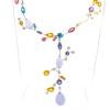 18K White Gold Moonstone Gemstone Necklace