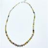 14K White Gold Diamond Gemstone Necklace