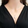 14K White Gold Diamond Gemstone Pendant