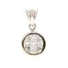 18K White Gold Diamond Gemstone Pendant