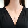 18K White Gold Diamond Gemstone Pendant