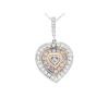 18K White Gold Diamond Gemstone Pendant