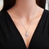 18K White Gold Diamond Gemstone Pendant
