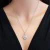 18K White Gold Diamond Gemstone Pendant