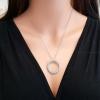 18K White Gold Diamond Gemstone Pendant