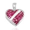 18K White Gold Ruby Gemstone Pendant