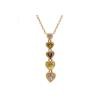 18K Yellow Gold Diamond Gemstone Pendant