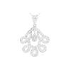 18K White Gold Diamond Gemstone Pendant