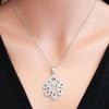 18K White Gold Diamond Gemstone Pendant