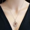 18K Two-Tone Diamond Gemstone Pendant