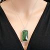18K White Gold Tourmaline Gemstone Pendant