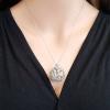 18K White Gold Diamond Gemstone Pendant