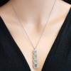 18K White Gold Diamond Gemstone Pendant