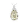 Platinum Diamond Gemstone Pendant