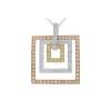 14K Two-Tone Diamond Gemstone Pendant