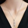 18K White Gold Diamond Gemstone Pendant