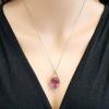 18K Rose Gold Tourmaline Gemstone Pendant