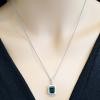 18K White Gold Tourmaline Gemstone Pendant