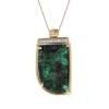 18K Yellow Gold Emerald Gemstone Pendant