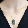 18K Yellow Gold Emerald Gemstone Pendant