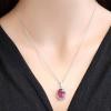 18K White Gold Tourmaline Gemstone Pendant