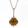 14K Rose Gold Quartz Gemstone Pendant