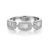 Baguette Halo Half Eternity Band