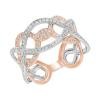 White Gold Diamond Fashion Ring  3/4 CT