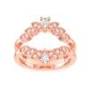 Rose Gold Semi-Mount Diamond Ring 0.35 CT