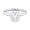 White Gold Diamond Cluster Ring  1/2 CT