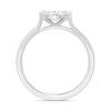 White Gold Diamond Cluster Ring  1/2 CT