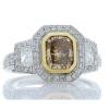 Platinum Diamond Gemstone Ring