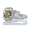 Platinum Diamond Gemstone Ring
