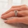 Platinum Diamond Gemstone Ring